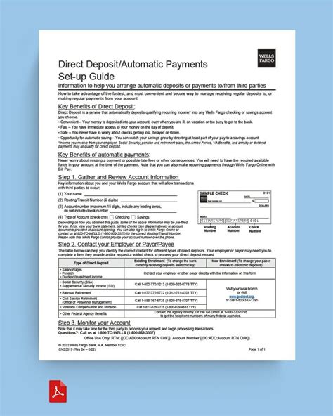 Wells Fargo Checking Savings Account You Choose Deposit Directions