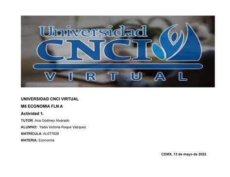 Economia Act 1 15 UNIVERSIDAD CNCI VIRTUAL M5 ECONOMIA FLN A