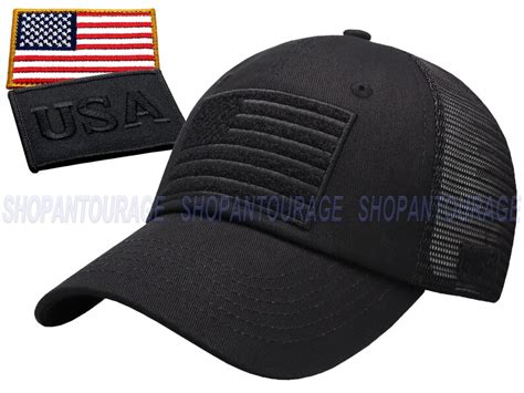 Antourage American Flag Unconstructed Mesh Snapback Trucker Hat For Men