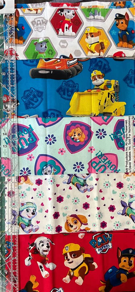 1 Fat Quarter Paw Patrol Fabric Fabric By The Yard Etsy Australia