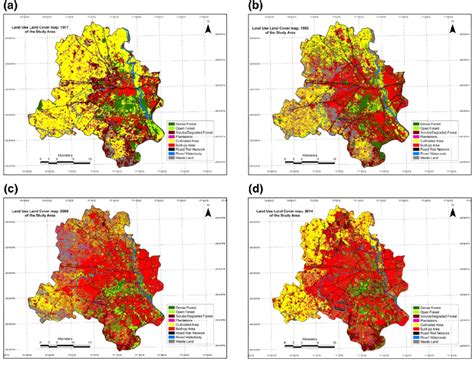 Land Use Land Cover Distribution Over Delhi For The Years A 1977 B