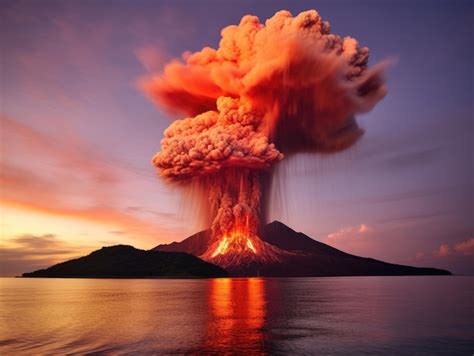 Premium Ai Image Photo Of The Volcanic Eruption Krakatoa