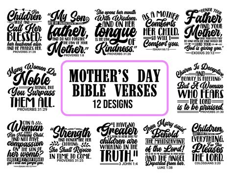 Mothers Day Svg Bundle Bible Verse Christian Quote Etsy