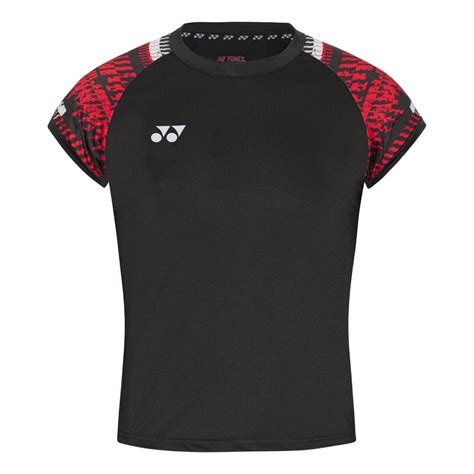 Yonex Women T Shirt Black Red Badmintonshop