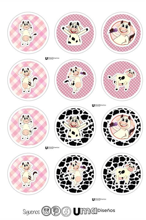 La Vaca Lola Cake Topper Para Imprimir Pastel Topo De Bolo Cupcake