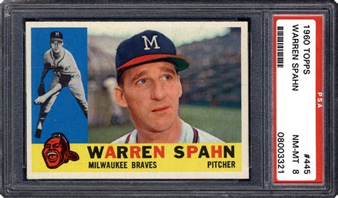 Auction Prices Realized Baseball Cards 1960 Topps Warren Spahn