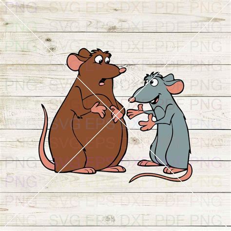 Mouse Remy And Emile Ratatouille 008 Svg Dxf Eps Pdf Png Etsy