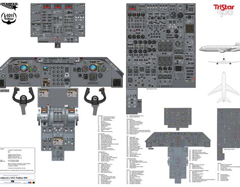 This poster is the cockpit of the Lockheed L-1011 TriStar 500 also known as the L ten eleven ...