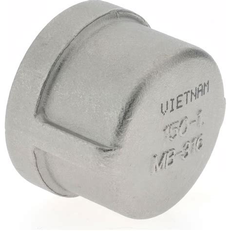 Merit Brass Pipe End Cap 1 Fitting 316 Stainless Steel MSC