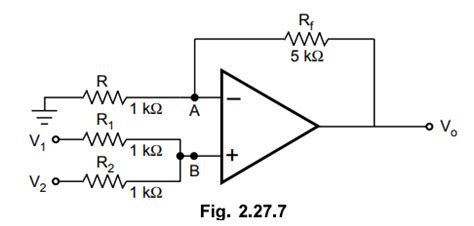 Op Summer Or Adder Circuit Working Principle Circuit Diagram