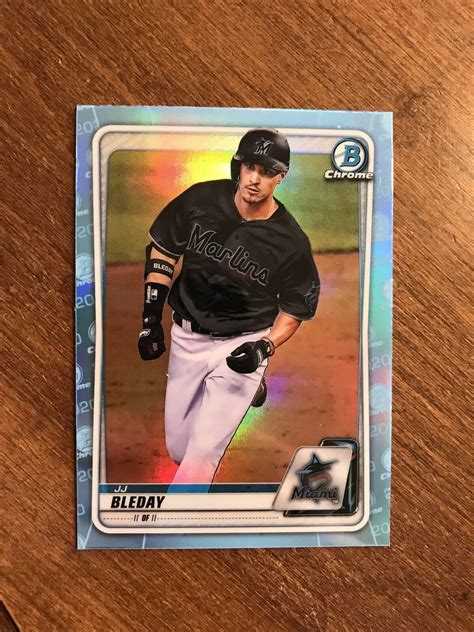 Jj Bleday Bowman Chrome Draft Sky Blue Refractor Bd Miami