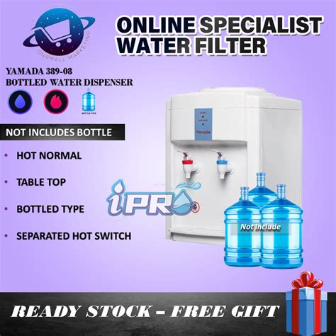 Yamada Hot Normal Model 389 08 Bottled Type Mini Portable Desktop Water Dispenser Penapis Air