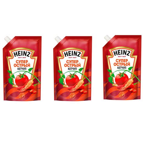 Heinz Кетчуп Супер Острый, дой-пак, 320 гр, 3 шт - купить с доставкой ...