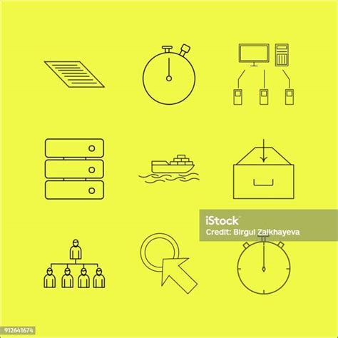 業務線性圖示集簡單輪廓圖示向量圖形及更多圖示圖片 圖示 工業 插圖 Istock