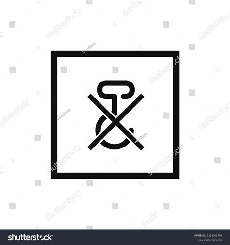 Do Not Use Hooks Packaging Mark Icon Symbol Royalty Free Stock Vector