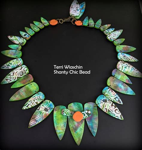 Poly Clay Necklace Island Colors By Terri Wlaschin Of Shanty Chic Beads