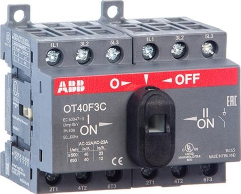Рубильник реверсивный ABB OT40F3C 3P 40A - купить по выгодной цене в ...