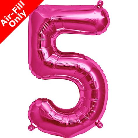 Hot Pink Number 7 Balloon Pink Number Seven Balloon Pink Etsy