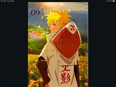 Naruto Calendar Template - Etsy