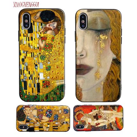 Gustav Klimt pocałunek sztuki malowania miękkiego silikonu skrzynka dla