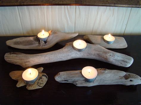 Driftwood Tea Light Holder Set Of