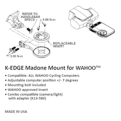 K Edge Madone Mount For Wahoo Black St Kilda Cycles