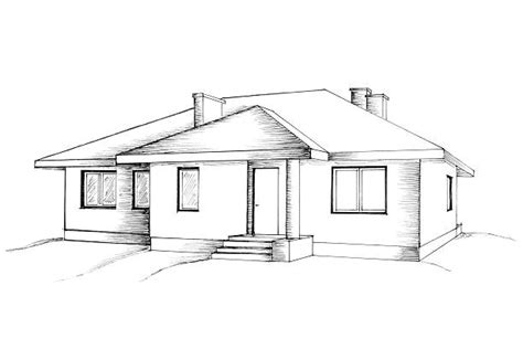 Best Drawing Of Bungalow House Stock Photos, Pictures & Royalty-Free ...