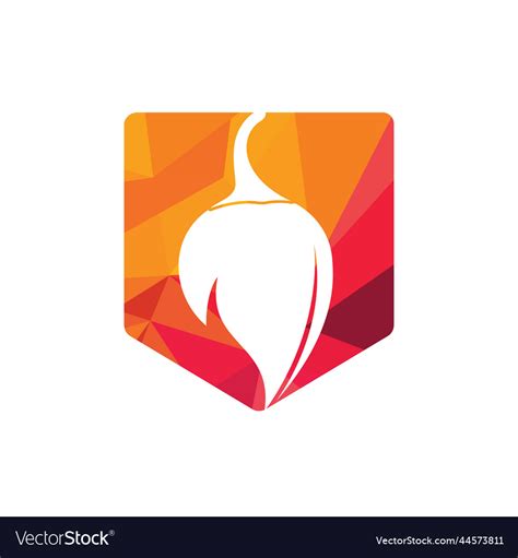 Chili Hot And Spicy Food Icon Logo Design Vector Image
