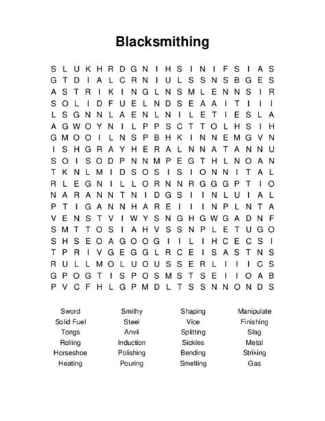 Welding Word Search