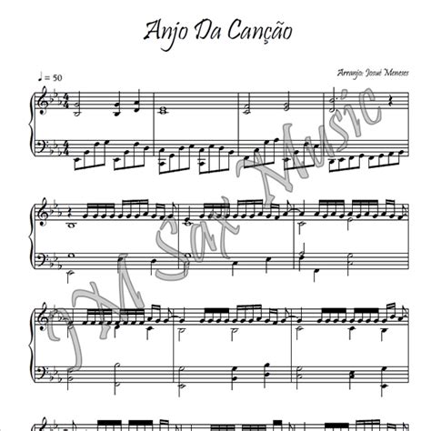 Partitura Do Hino Avulso Anjo Da Can O Para Do C Maior