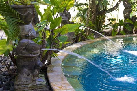 Beautiful Swimming Pool in Luxury Hotel in Bali Island Stock Photo ...