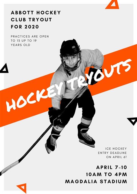 Page 2 Free Printable Customizable Hockey Poster Templates Canva