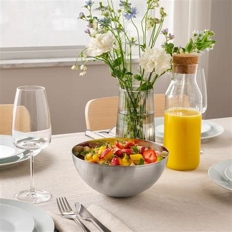 BLANDA BLANK serving bowl, stainless steel, 20 cm (8") - IKEA CA