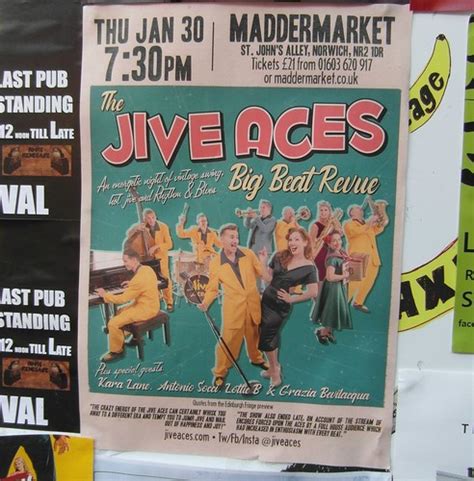 The Jive Aces Concert Poster Seen On Norwich Market Happy Snapper