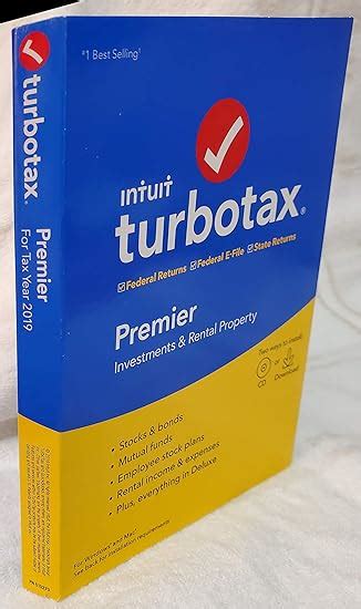 Turbotax 2019 Premier Fed State Tax Software Cd Pc And