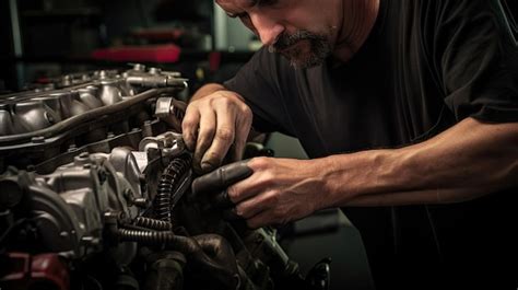 Premium AI Image Auto Repair Specialist Works To Fix A Malfunctioning