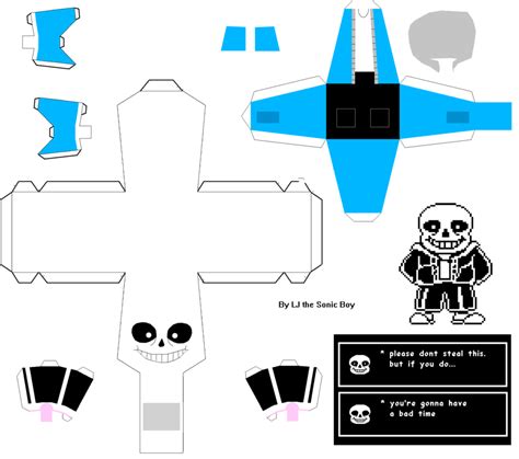 Undertale Sans Papercraft By LJtheSonicBoy Deviantart On