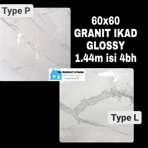 Jual Granit Lantai 60X60 Glossy Putih Marmer Abu Carara Ikad Shopee