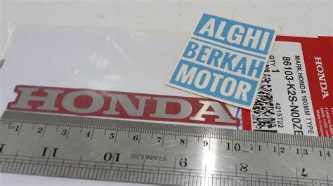 Stiker Sayap Depan Tulisan Honda Merah Doff Vario 160 Original Honda