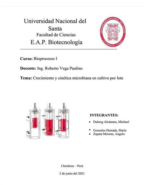 Crecimiento y Cinética Bacteriana en Cultivo por Lote ELFER OBISPO