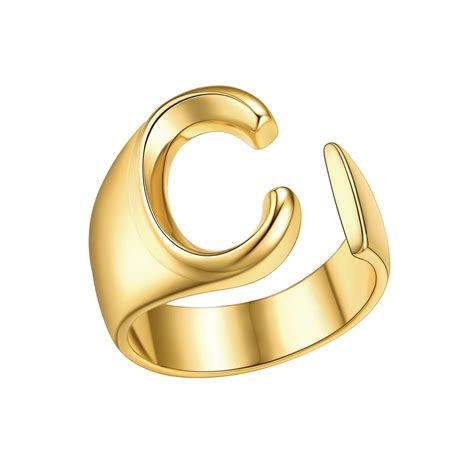 Mua Findchic Customizable Initial Ring Statement 18k Gold Plated