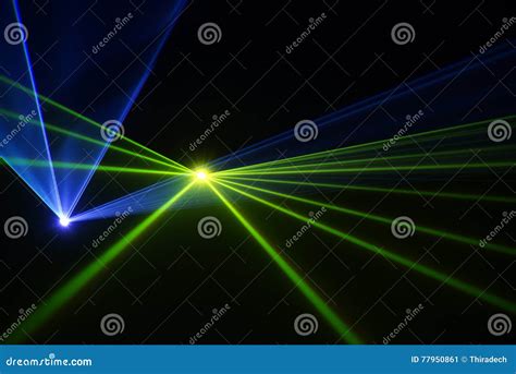 Stage Spotlight With Laser Rays Gradient Background Stock Illustration