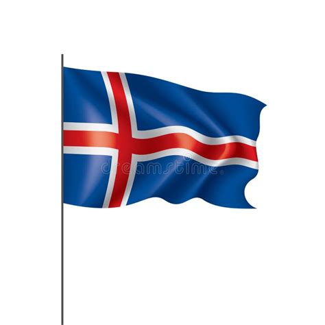 Bandera De Islandia Ejemplo Del Vector En Un Fondo Blanco Ilustración