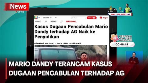 Mario Dandy Terancam Kasus Dugaan Pencabulan Terhadap Ag Youtube