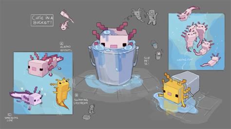 Concept Art Minecraft Axolotl In A Bucket Press J To Jump To The Feed