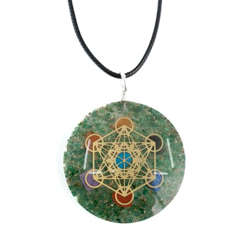 Pendentif Orgonite Jade Chakras Metatron Zenvol Vente En Gros