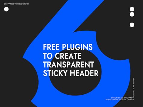 Free Wordpress Plugins To Create A Transparent Sticky Header In