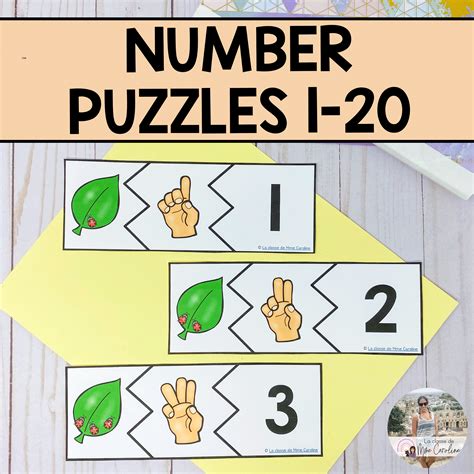 Kindergarten Math: Number Recognition: Puzzles (1-20) - La Classe de Mme Caroline