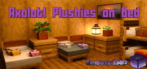 Axolotl Plushies On Beds Minecraft Texture Pack Addon