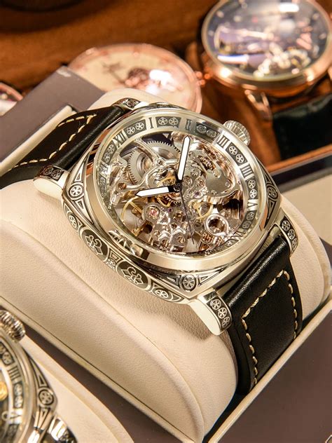 Authentic Brand Carved Watches Fully Automatic Men Watches Hollowed